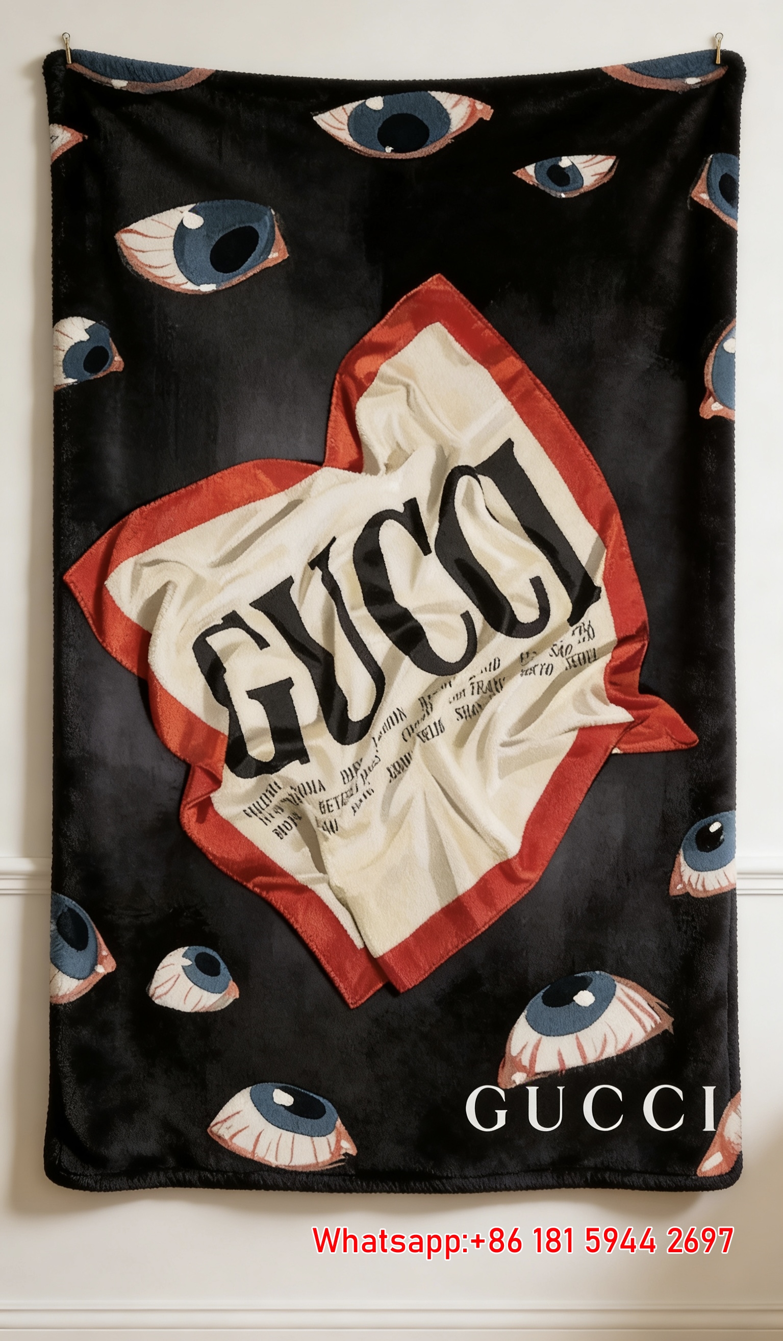 Luxury Gucci Eye Art Wall Blanket IMG_2902